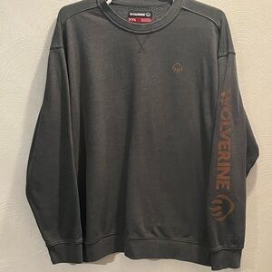 Wolverine Men's Dark Gray Crewneck Sweatshirt. Size XXL. Brown Claw on chest.